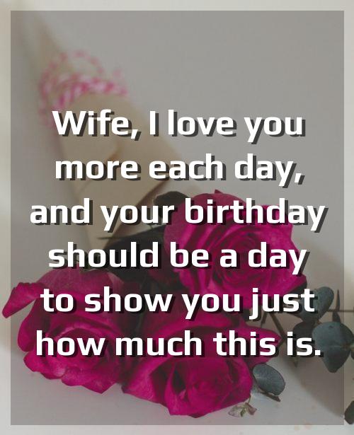 a birthday wish to my wife